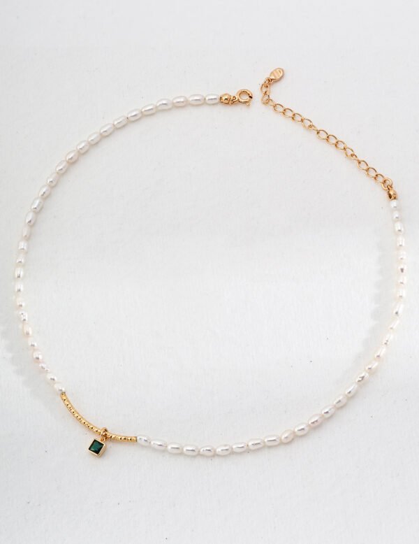 Zircon Pearl Necklace
